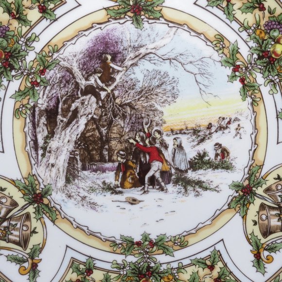 Christmas 1988 Collector Plate Caverswall Ltd Edition Stephen Barnsley 8 1/2" - Picture 2 of 7